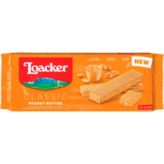 Bolachas Wafer de Manteiga de Amendoim embalagem 175 g - Loacker