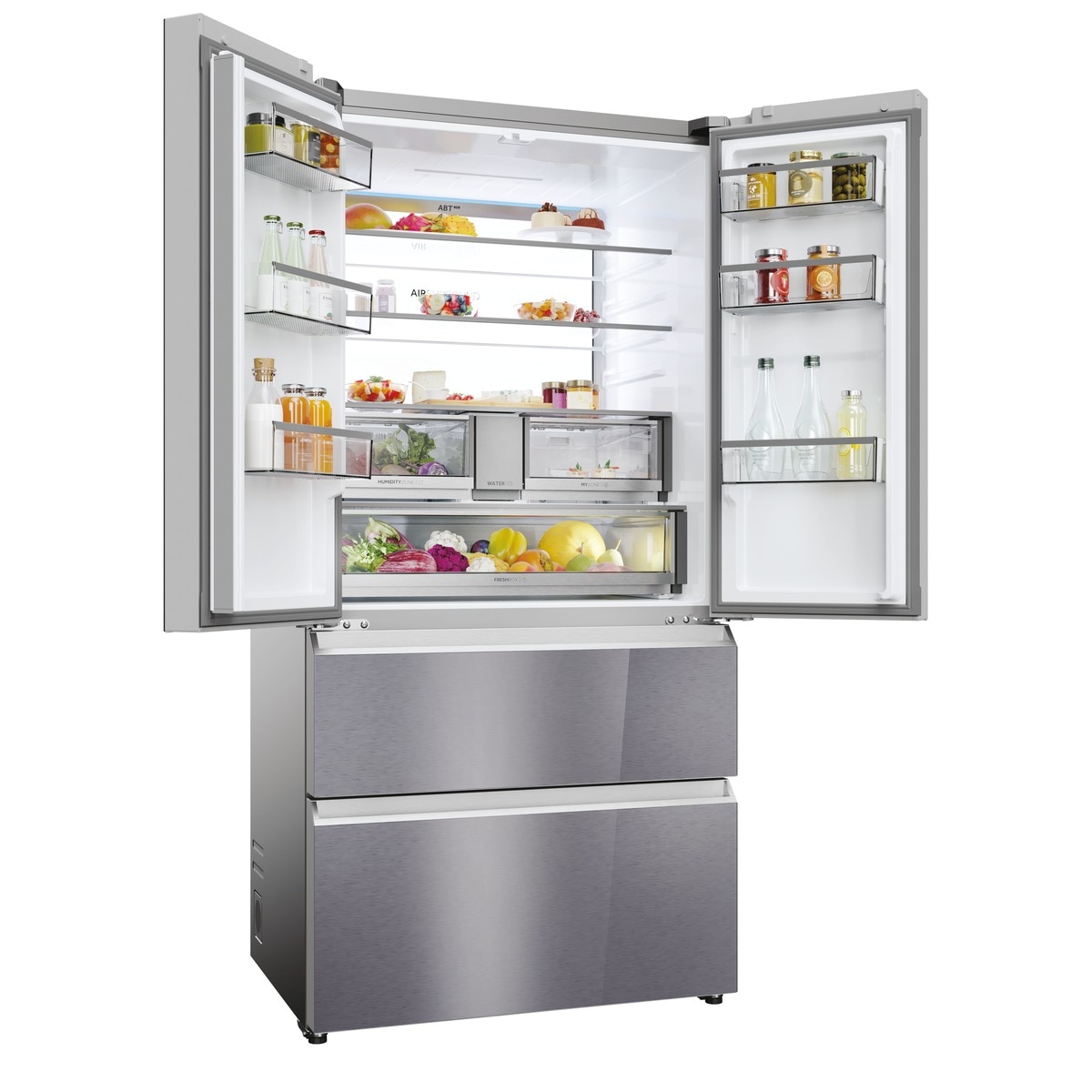 Frigorífico americano Haier, Total no Frost, Motor Inverter,FD 90 Series 7 - HFR79F19EFGK Glass Inox Look-5