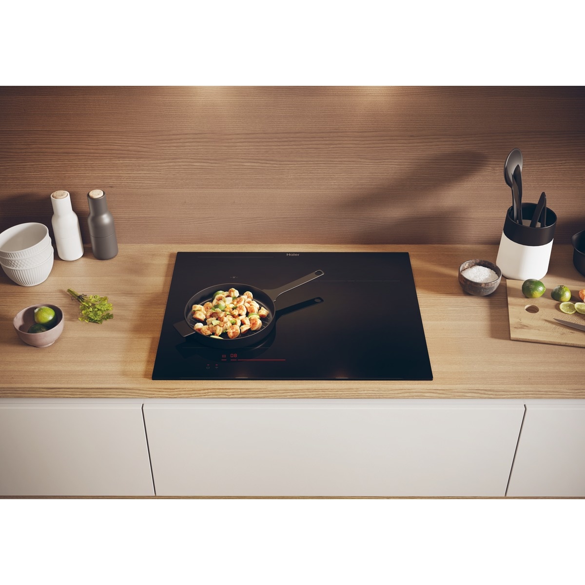 Placa de inducción Haier, 3 zonas + Zona Flex, WIFI, ID Series 2 - HAIFB53IRCS Negro-6