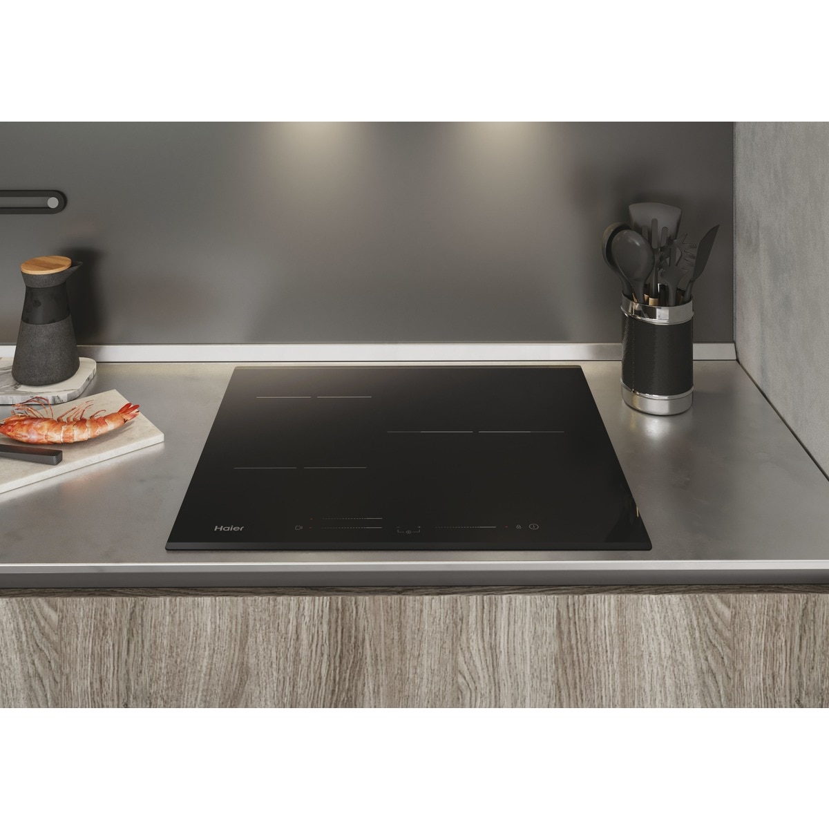 Placa de inducción Haier, 3 zonas, Wi-Fi, Sonda Térmica, Chef@Home Series 2 - HAIDSJP53MB1 Negro-6