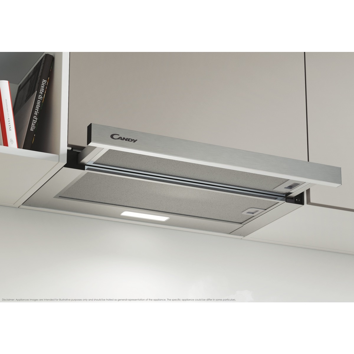 Campana telescópica Candy con 2 niveles de potencia - CBT625/2X/1/4U Inox-5