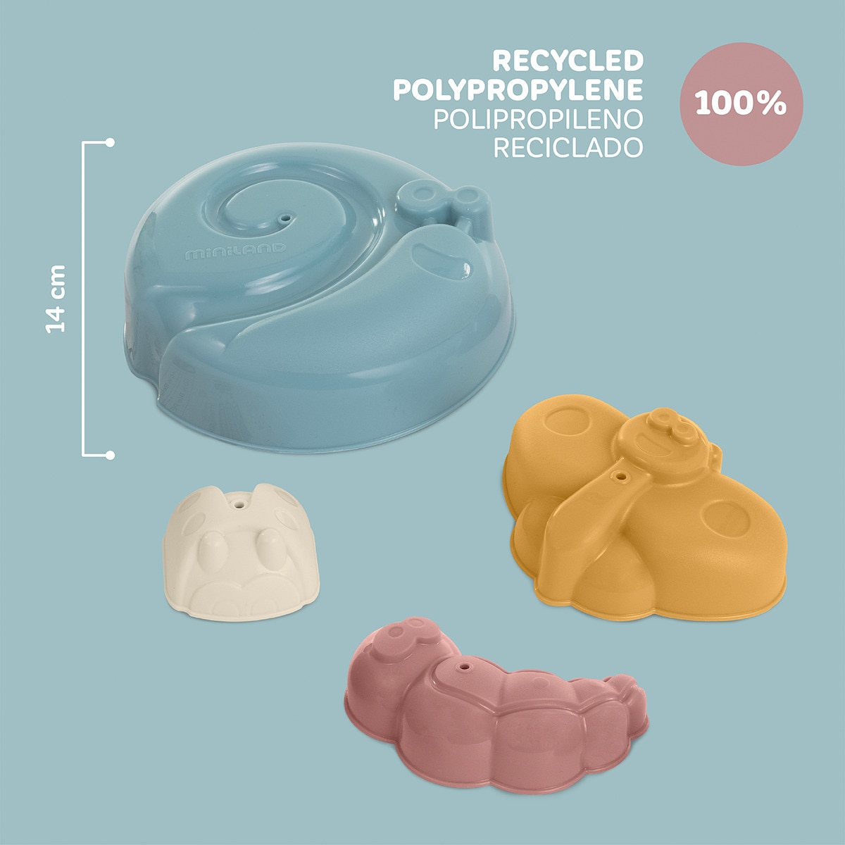 Moldes de arena para juego Miniland eco Crudo-5