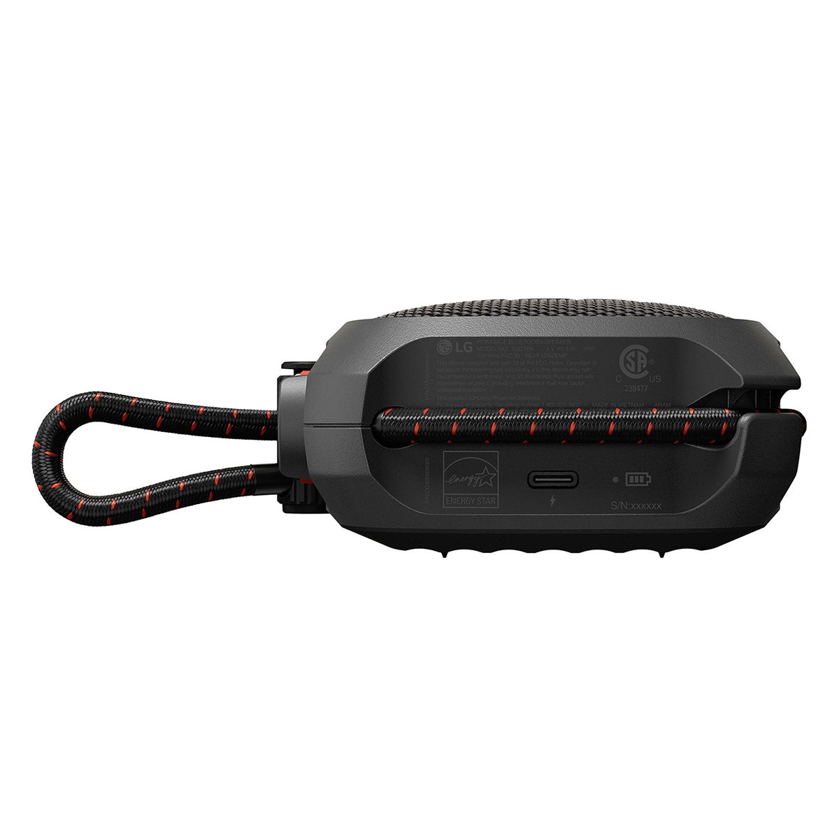 Altavoz portátil LG XBOOM Go XG2QBK, 5W, 10 Horas autonomía, Resistencia IP67 de Grado Militar, a polvo, agua, golpes, temperatura Negro-4