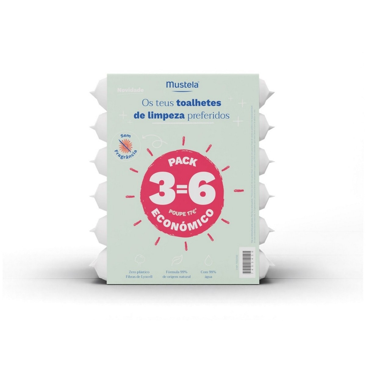 Toalhetes Limpeza S/ Perfume 3=6 1