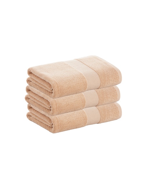Imagen 0 de Pack 6 toallas beige tocador Donegal 30x50 cm