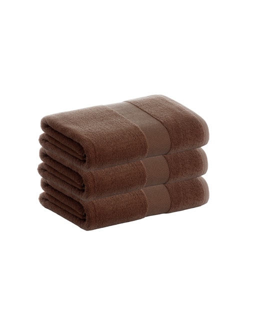 Imagen 0 de Pack 6 toallas chocolate tocador Donegal 30x50 cm