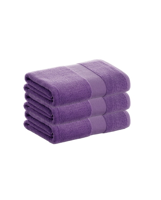 Imagen 0 de Pack 6 toallas malva tocador Donegal 30x50 cm