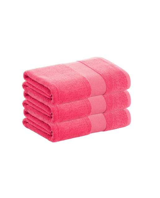 Imagen 0 de Pack 6 toallas rosa tocador Donegal 30x50 cm