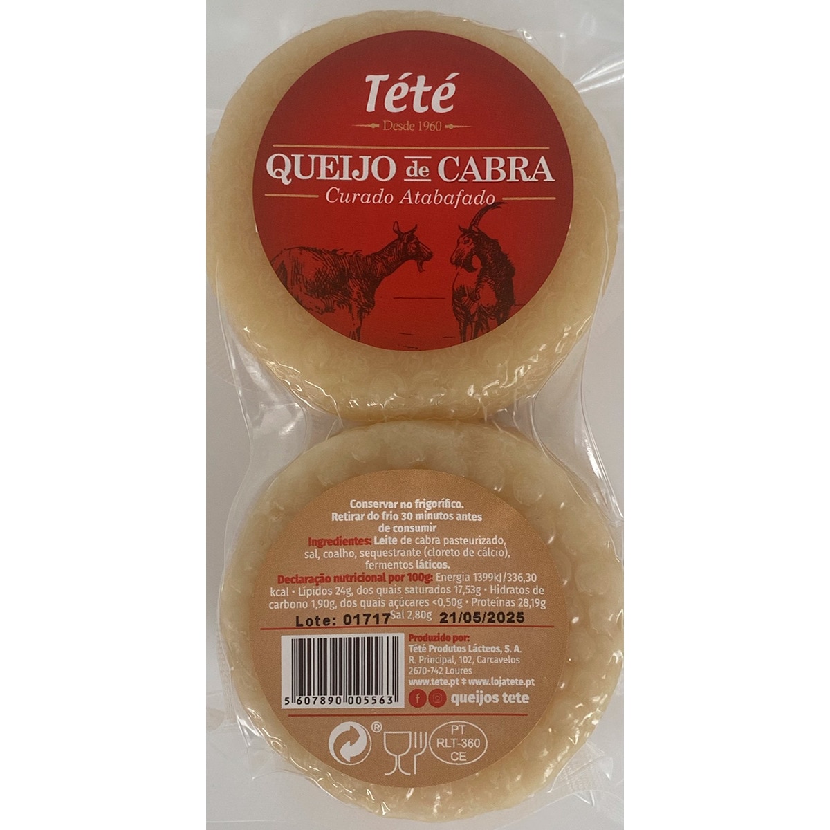 Queijo de Cabra Curado Atabafado  2X90G unidade 180 g