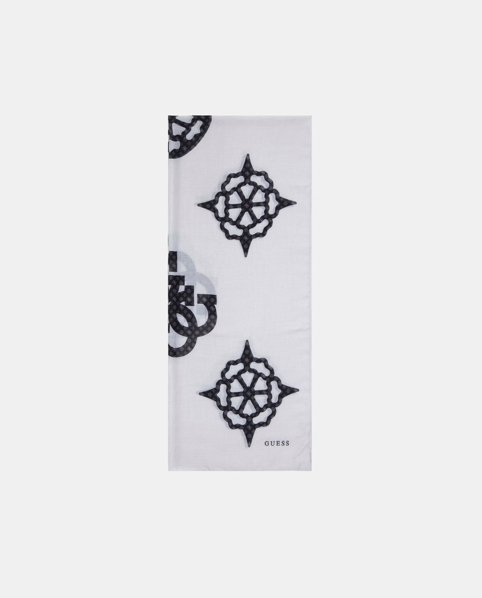 Écharpe com Estampado Cinzento-1