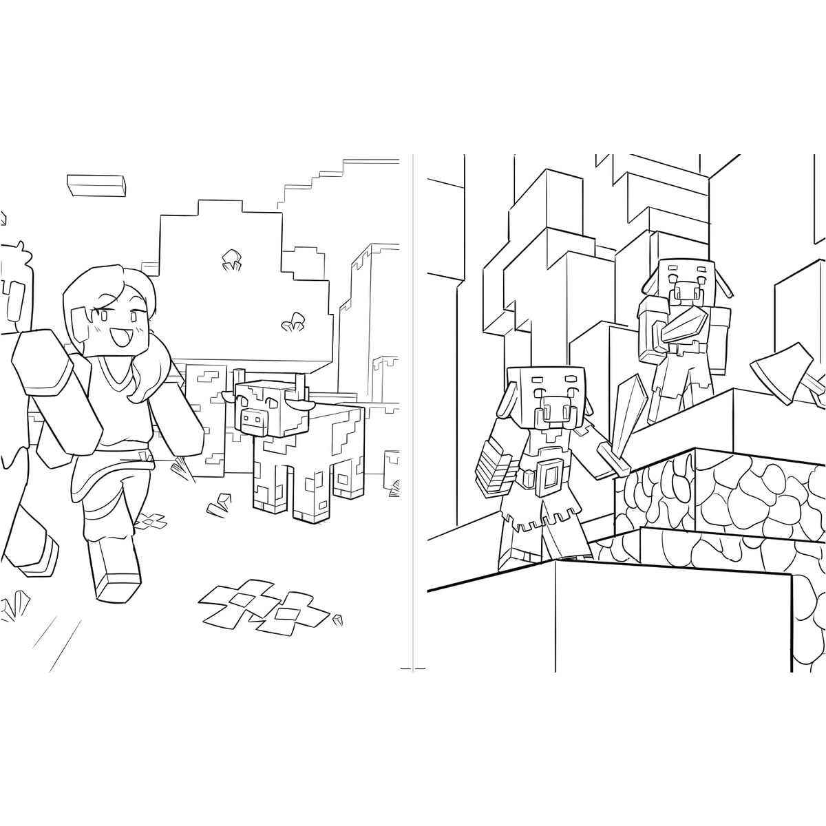 Colorir Lego Minecraft Para Pintar Lego Minecraft La Armería — Juguetesland, image size:1200x1200