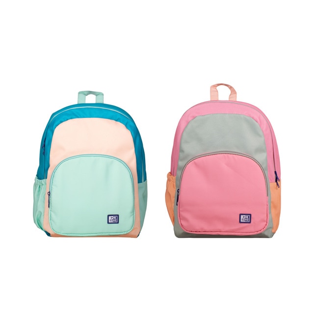 Imagem 0 de Mochila reversível com 13 compartimentos e 18 litros de capacidade em poliéster reciclado RPET colorblock Oxford 2 modelos sortidos
