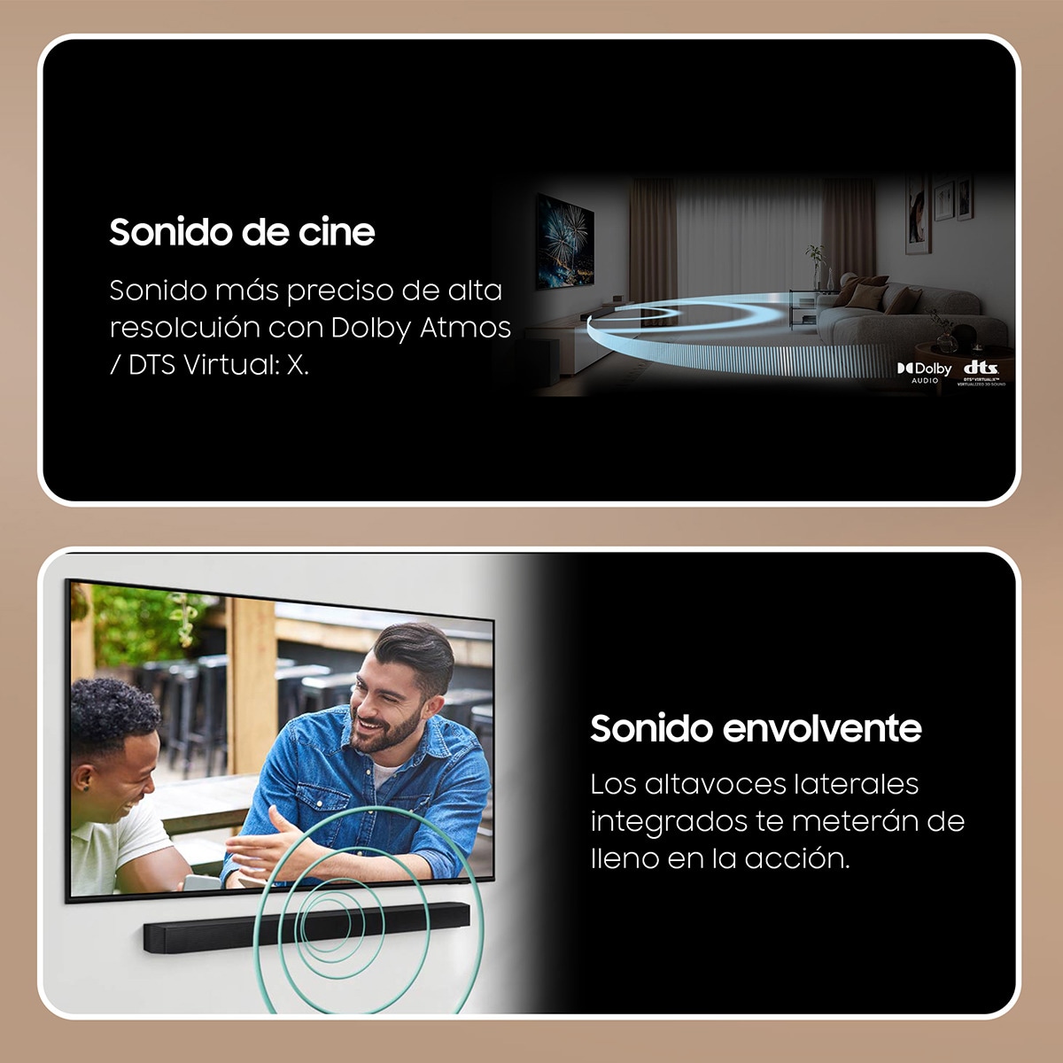 Barra de sonido Samsung HW-B650D/ZF, Dolby 5.1 y DTS Virtual:X, 370W, Subwoofer inalámbrico, Blueooth 4.2 Negro-4