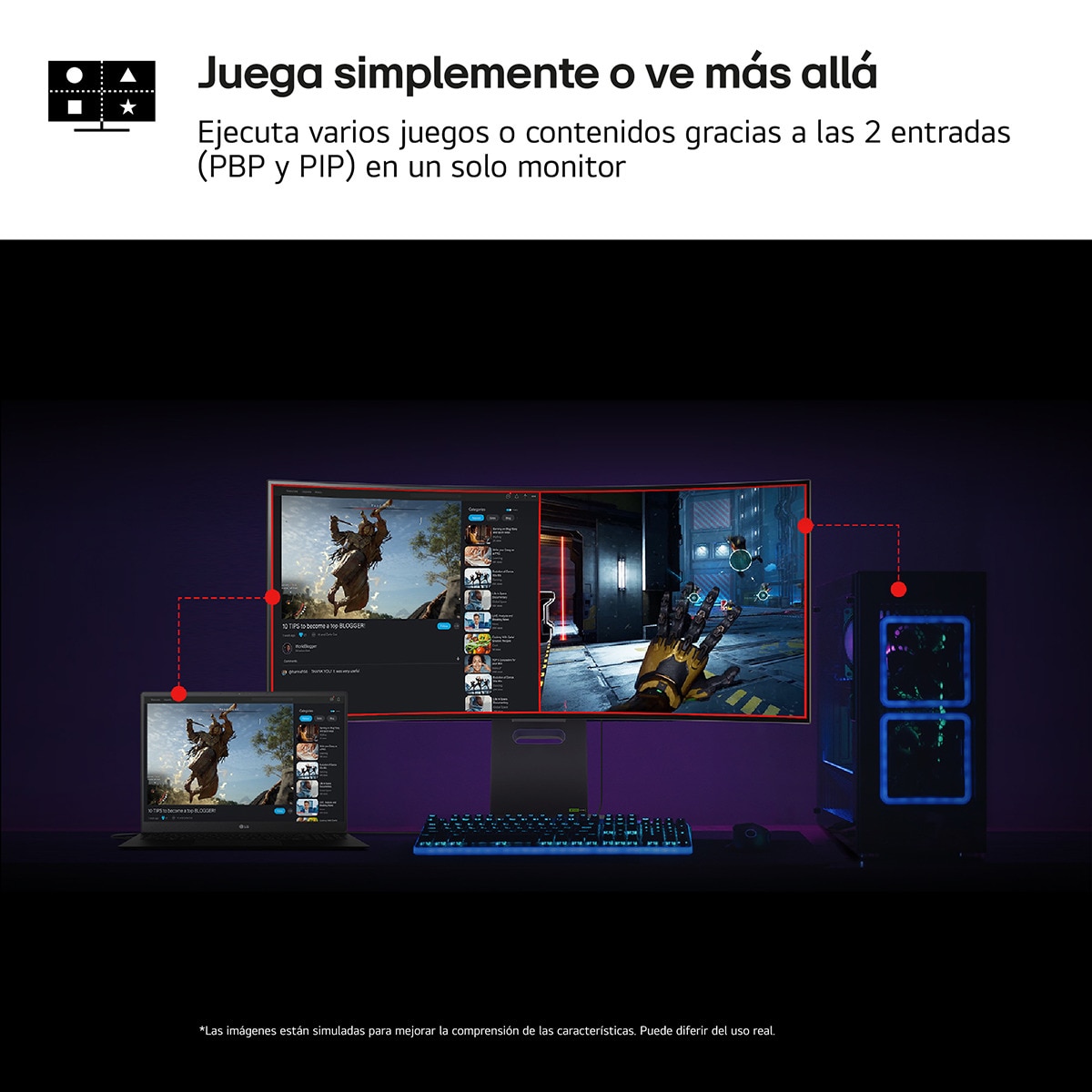 Monitor PC Gaming 86,2 cm (33,9") LG UltraGear 34GS95QE, 240 Hz, Curvo WQHD OLED, FreeSync Premium Pro, G-Sync compatible Negro-11