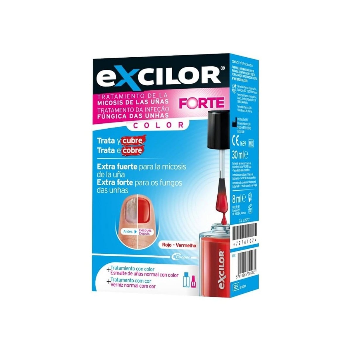 Verniz Excilor Forte em Vermelho - 30 ml 1
