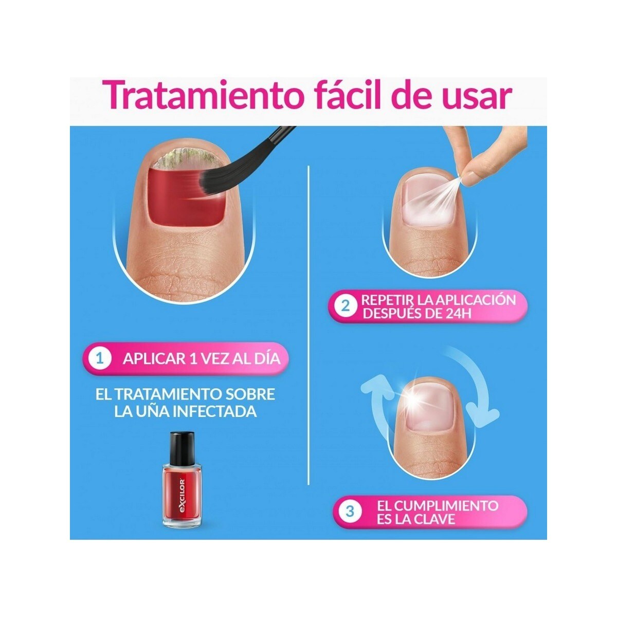 Verniz Excilor Forte em Vermelho - 30 ml 5