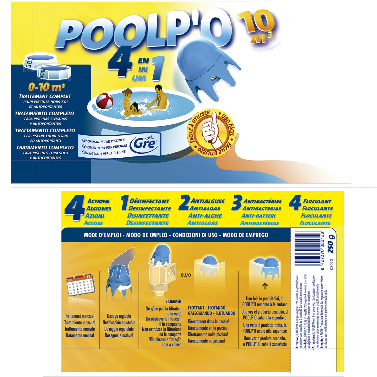 Dosificador Flotante Poolpo Azul-6