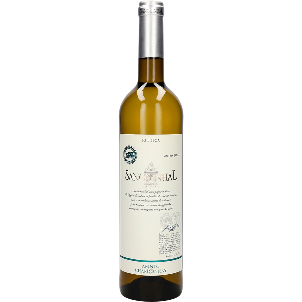 Vinho Branco Regional de Lisboa Arinto Chardonnay garrafa 75 cl
