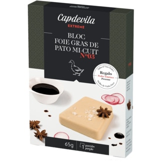 Foie Gras Pato Mi-Cuit com Molho Pedro Ximenez unidade 65 g - Capdevila Extreme