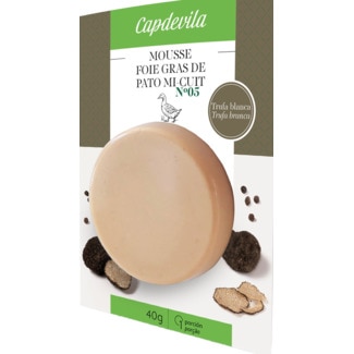 Mousse Foie Gras de Pato Trufa Branca unidade 40 g - Capdevila