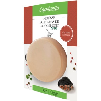 Mousse Foie Gras de Pato na Brasa unidade 40 g - Capdevila