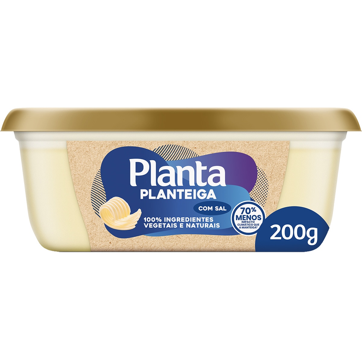 Creme Vegetal Planteiga com Sal embalagem 225 g