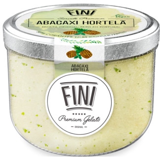 Sorvete de Abacaxi e Hortelã frasco 465 ml - Fini