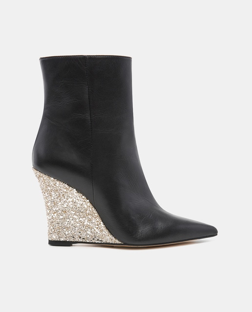 Imagem 0 de Botins de Cunha em Glitter