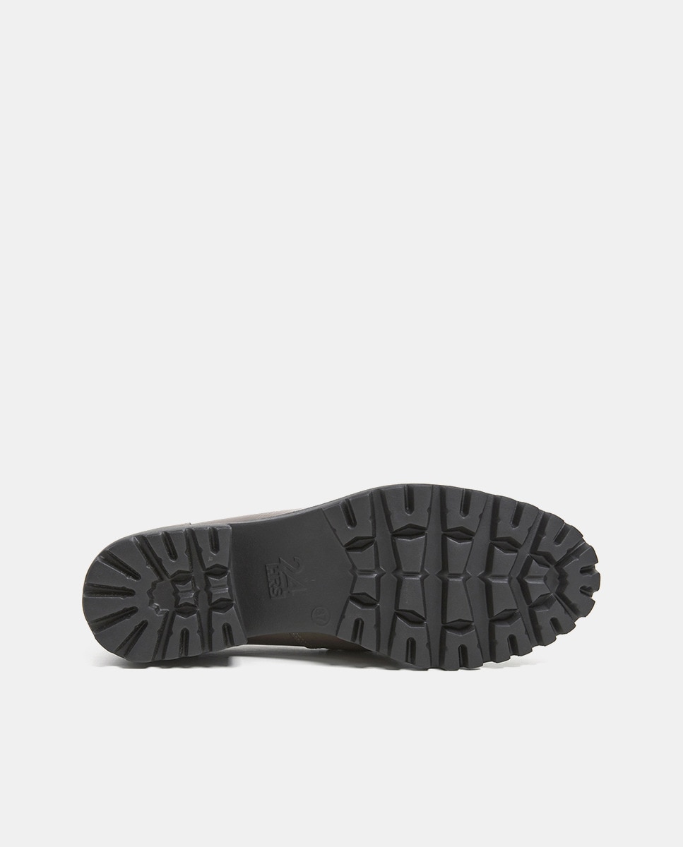 Mocassins com Sola Track em Verniz - Preto Cinzento-4