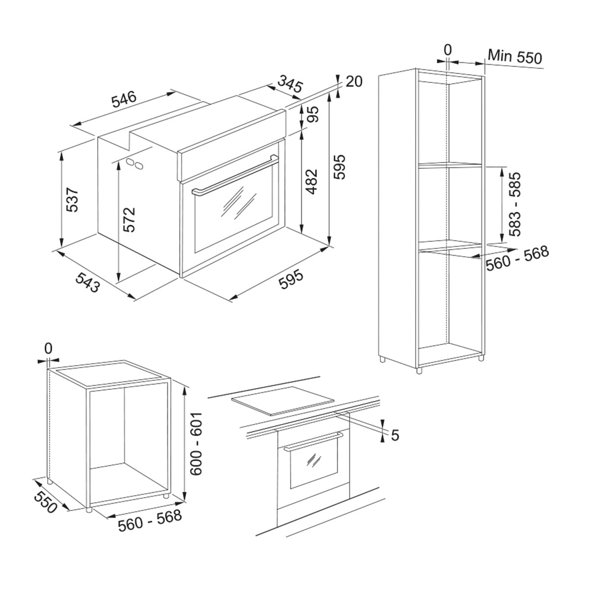 Horno multifunción Franke con función vapor - 1160613706 Cristal negro-2