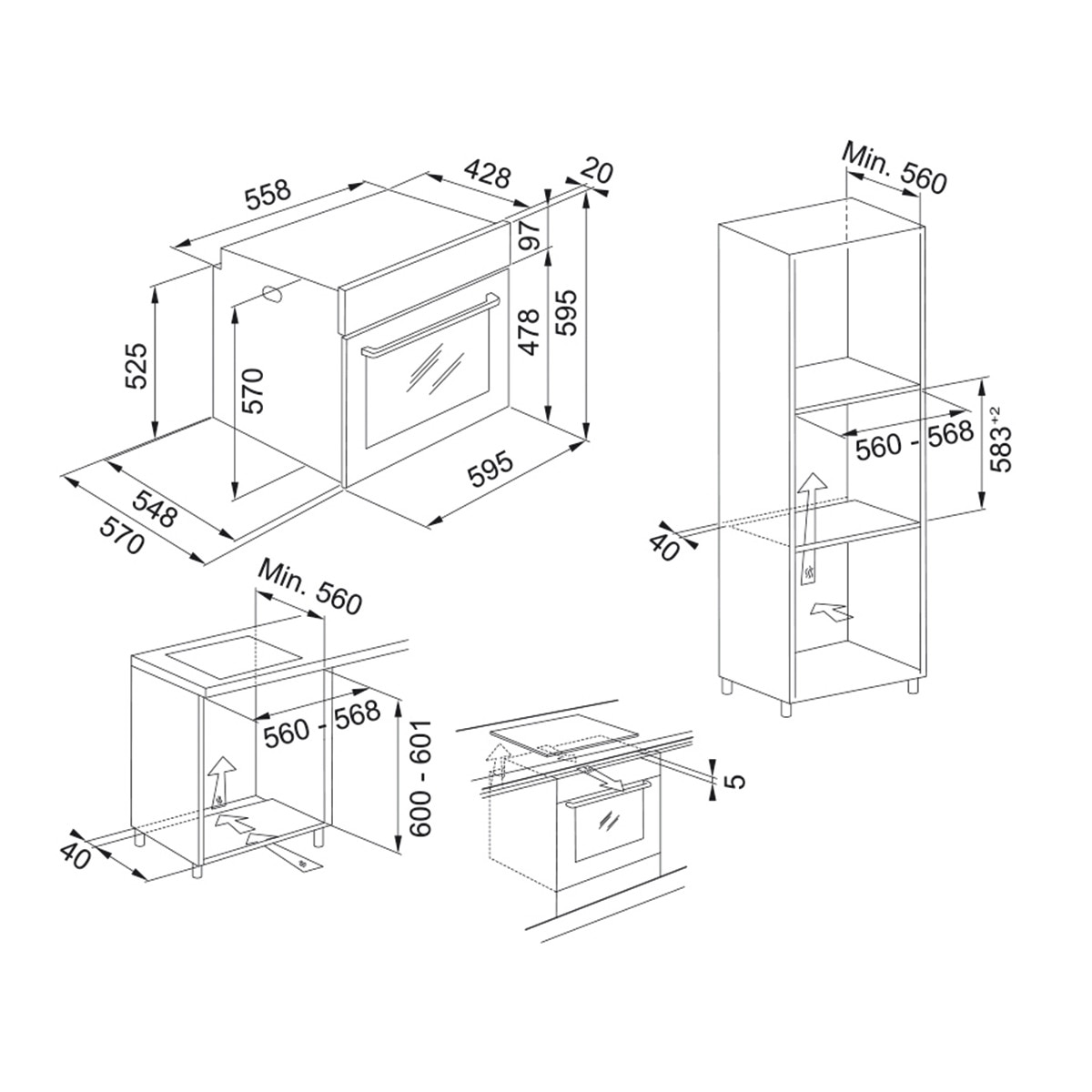 Horno multifunción Franke con sistema de limpieza Hidrolítico - FSL 82H XS Acero Inox-2