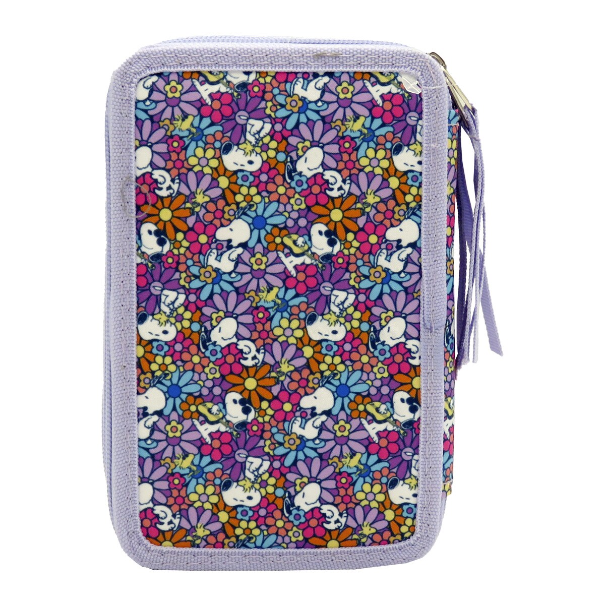 Estojo 3 niveis Snoopy CyP Brands lilás multicolorido Lilás/Multicolor-4
