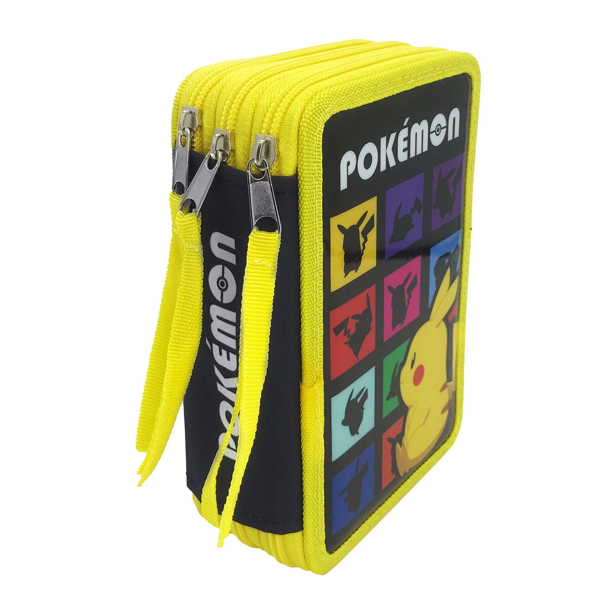 Plumier 3 pisos Pokémon CyP Brands negro multicolor Negro / Multicolor-2