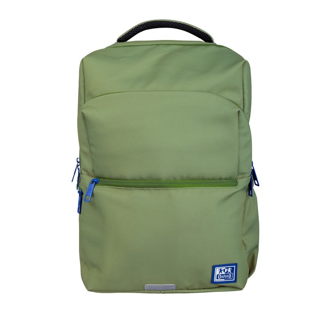 Imagem 0 de Mochila de 12 compartimentos e 28 litros fabricada em plástico Oxford reciclado de cor verde safari b-ready.