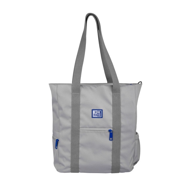 Imagem 0 de Totebag com 10 compartimentos com alça de ombro ajustável e amovível em plástico reciclado b-trendy Oxford cinzento