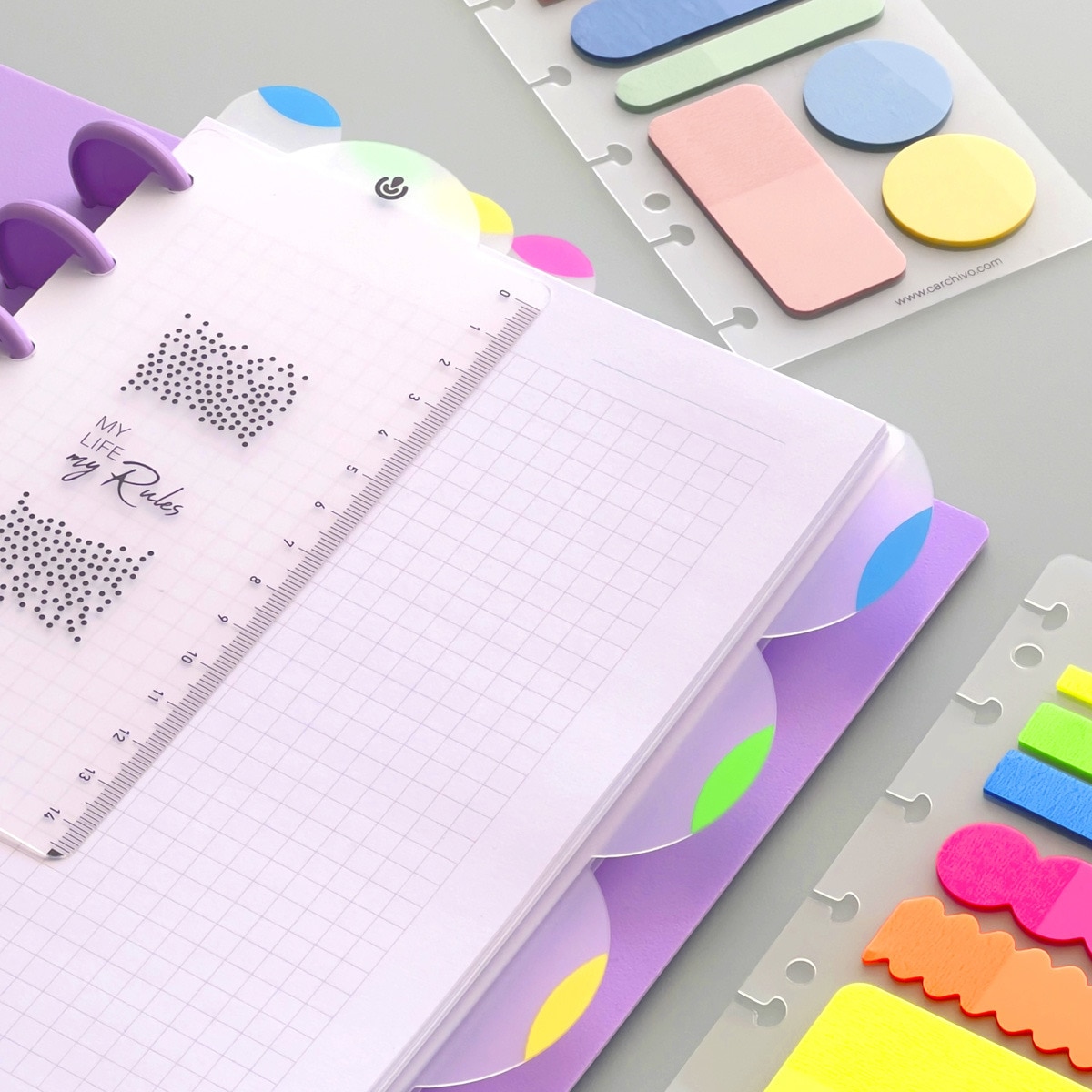Notas adhesivas Ingeniox irregular colores pastel Carchivo 4