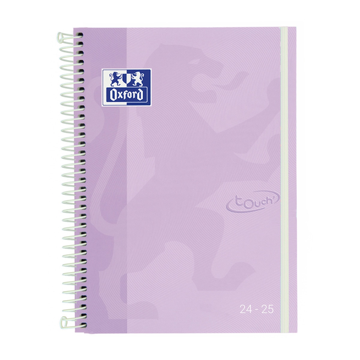 Agenda escolar 2024-2025 capa dura 4º vista semanal touch Oxford  multilingue malva Malva-1