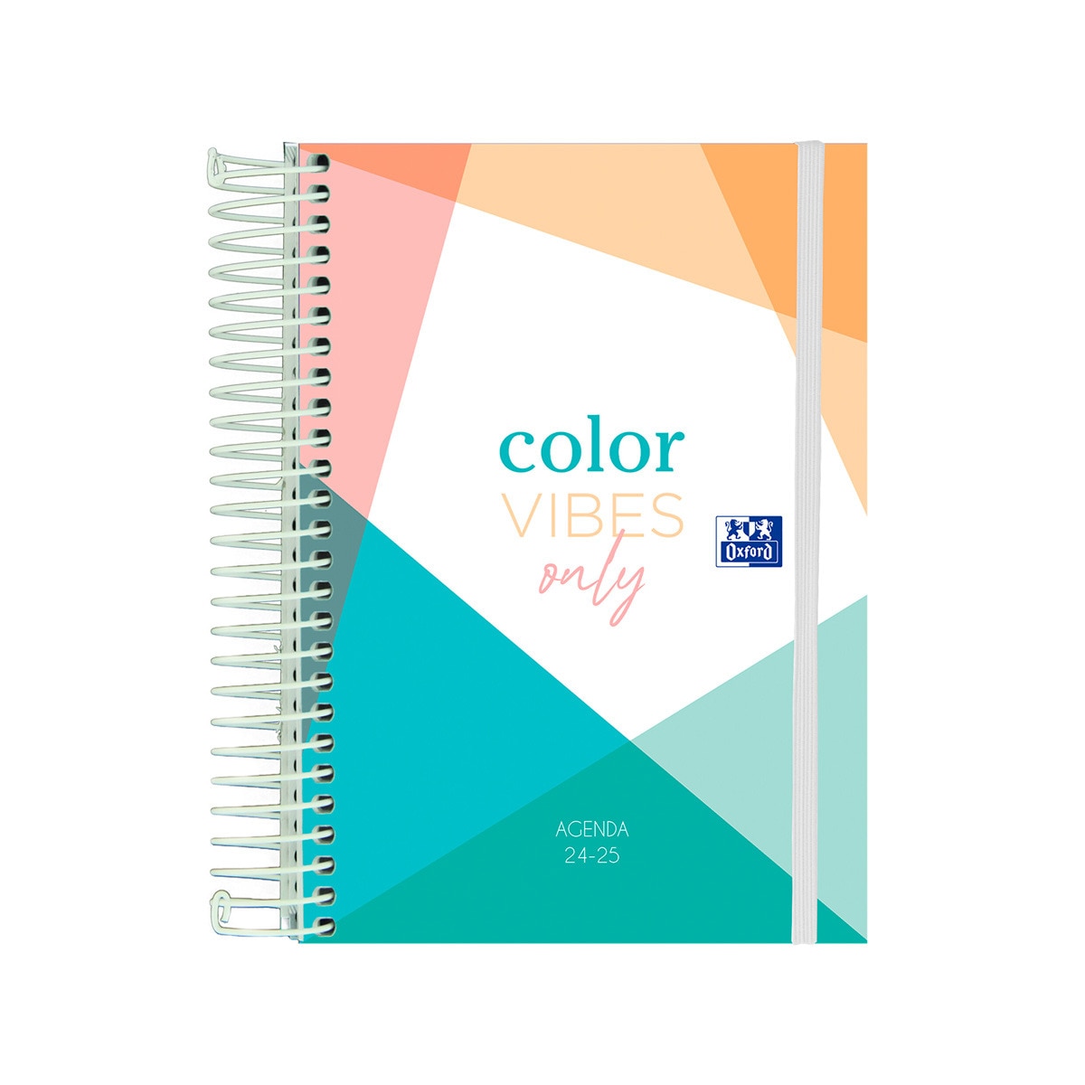 Agenda escolar 2024-2025 tapa extradura 8º día página color block multilingüe vives 1