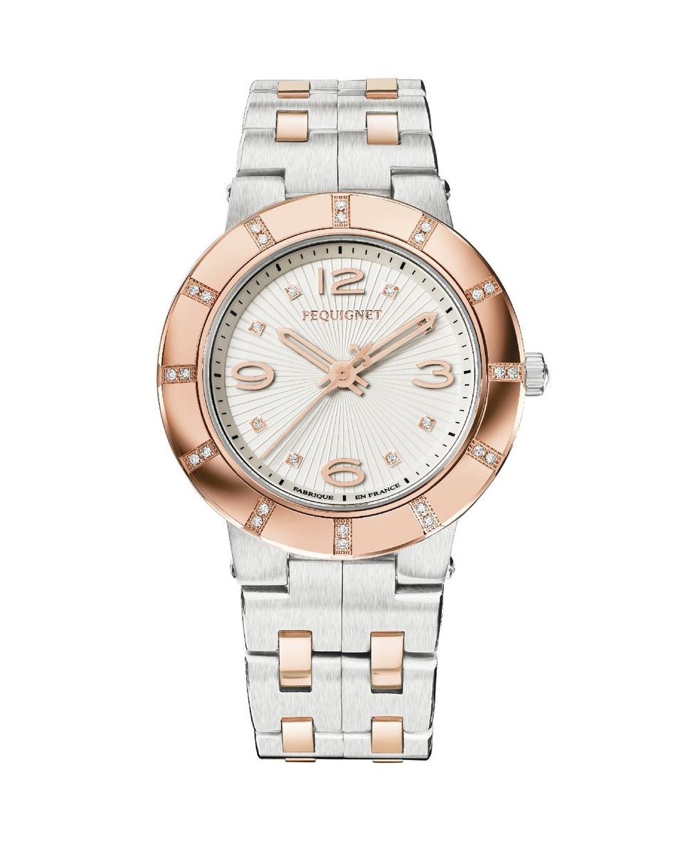 Imagem 0 de Relógio Quartz Aço e Plaque C/Diam Lunette Most C/3 Diam Puls Metal