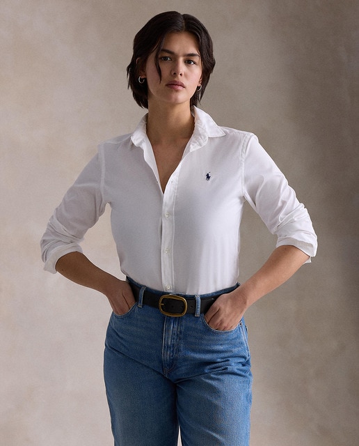 Imagen 0 de Camisa básica de mujer con logo a contraste