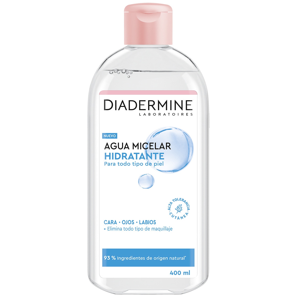 agua micelar Hidratante para cara ojos y labios frasco 400 ml para todo tipo de piel