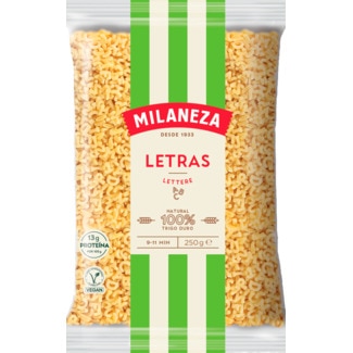 Massa de Letras embalagem 250 g - Milaneza
