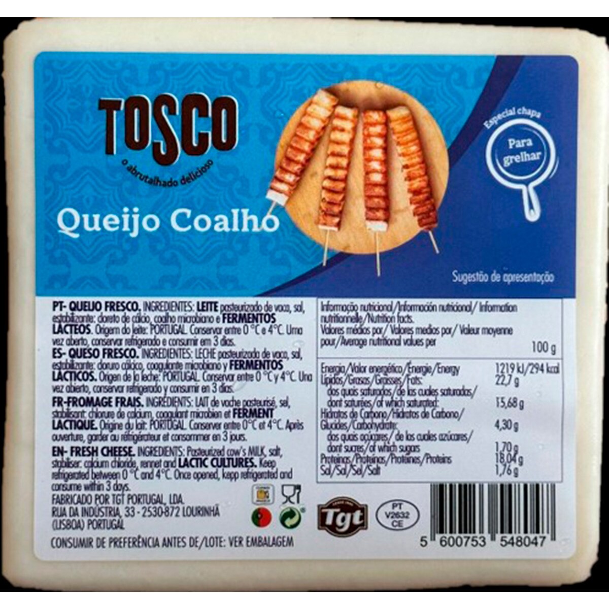 Queijo Coalho unidade 280 g