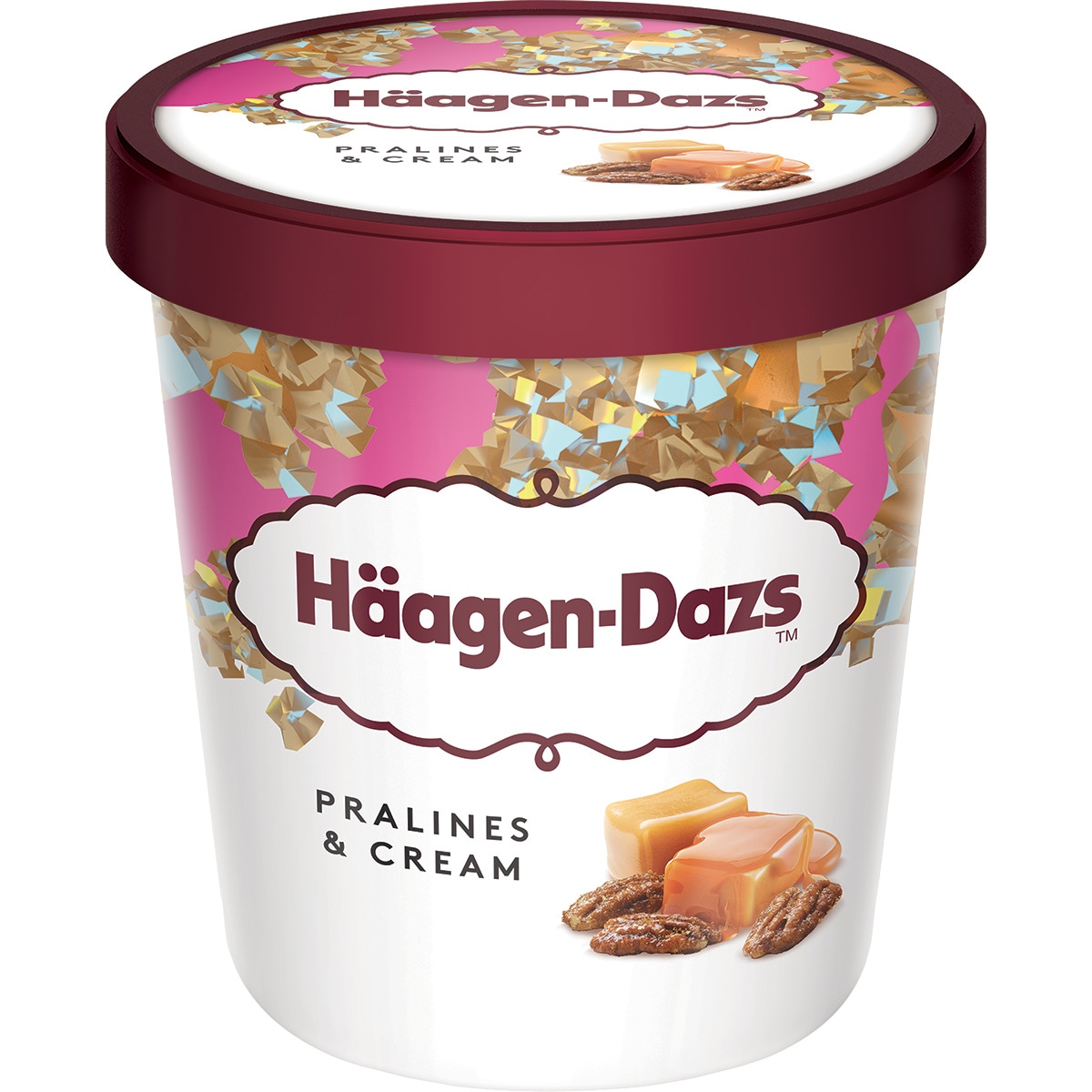 Gelado de Pralines e Nata embalagem 460 ml