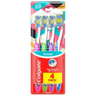 Escova de Dentes Twister Suave Pack 4 embalagem 4 unidades - Colgate