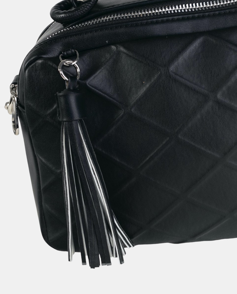 Mala de Mão Toda num Tom, Lisa e com Textura - Preto Preto-3