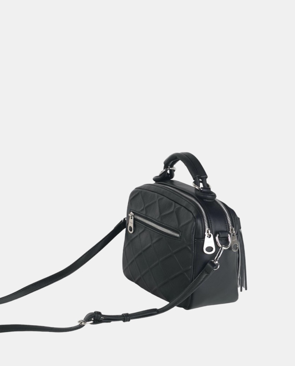 Mala de Mão Toda num Tom, Lisa e com Textura - Preto Preto-2