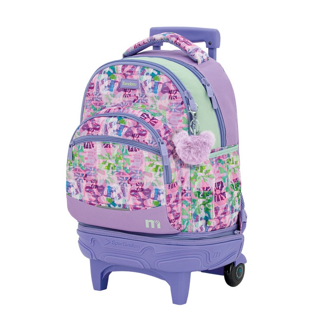 Imagem 0 de Carrinho desmontável Kway Tandem roxo e verde com base reforçada para trabalhos pesados