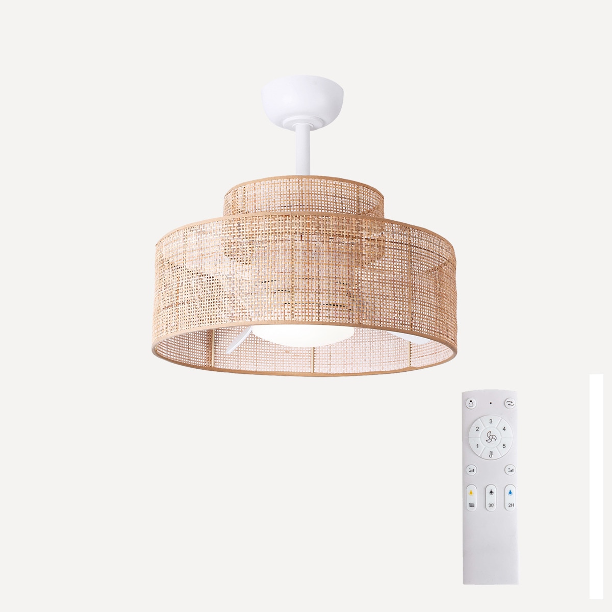 Ventilador de techo con luz LED y motor DC Nilo El Corte Inglés Natural-1