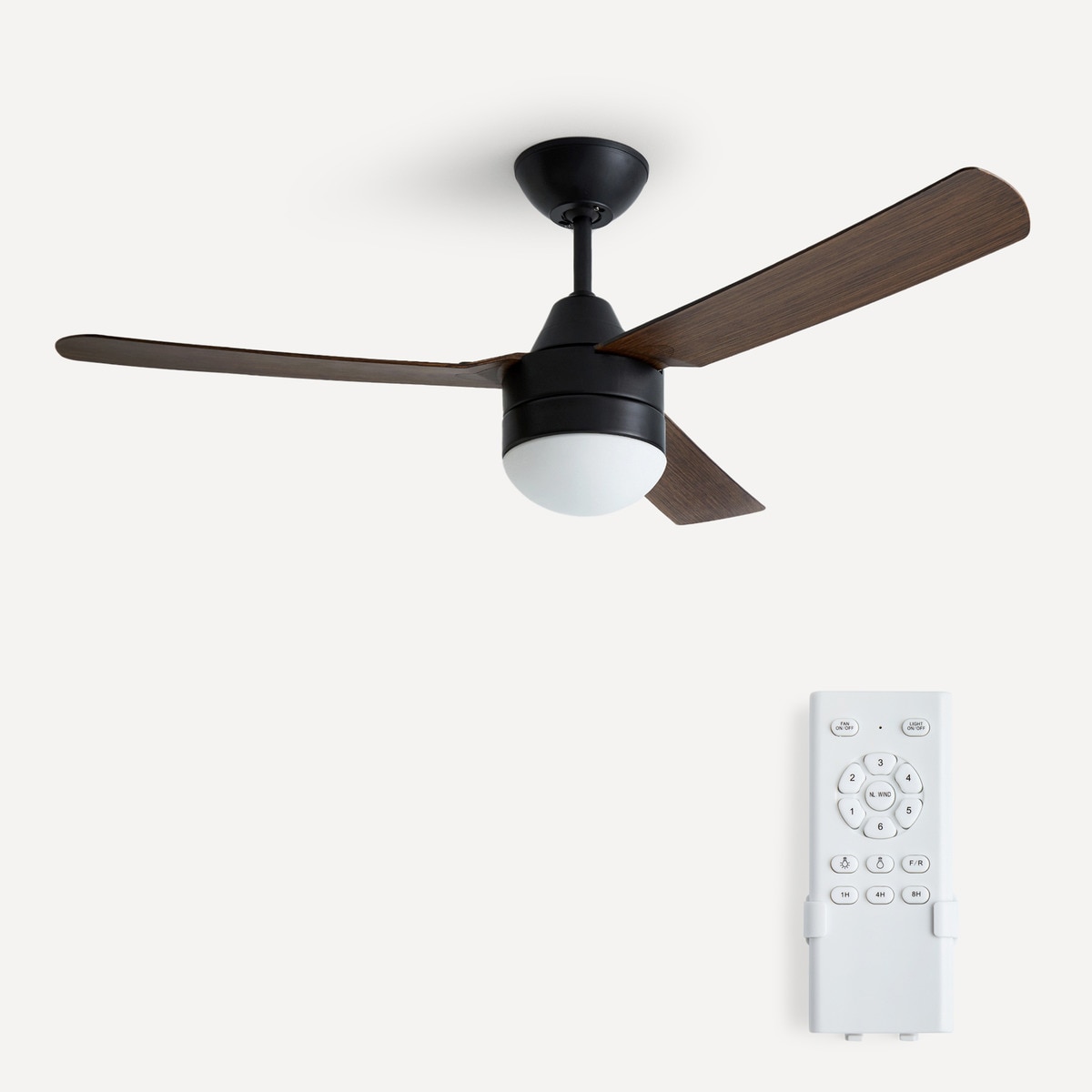 Ventilador de techo con luz LED y Motor Samaná madera El Corte Inglés Madera-1